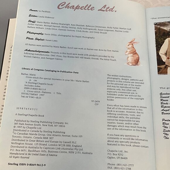 Cross-Stitch Book "The Special Moments Of Your Life" By Marie Barber - Picture 2 of 6